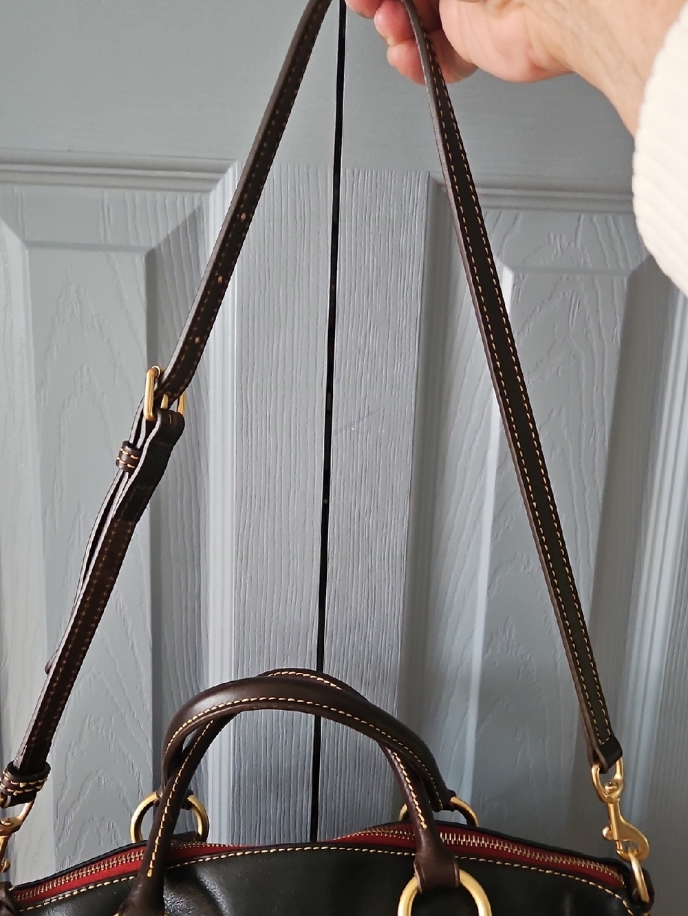 Dooney & Bourke Dark Teal Smooth Leather Bristol Leather Satchel - Picture 13 of 13